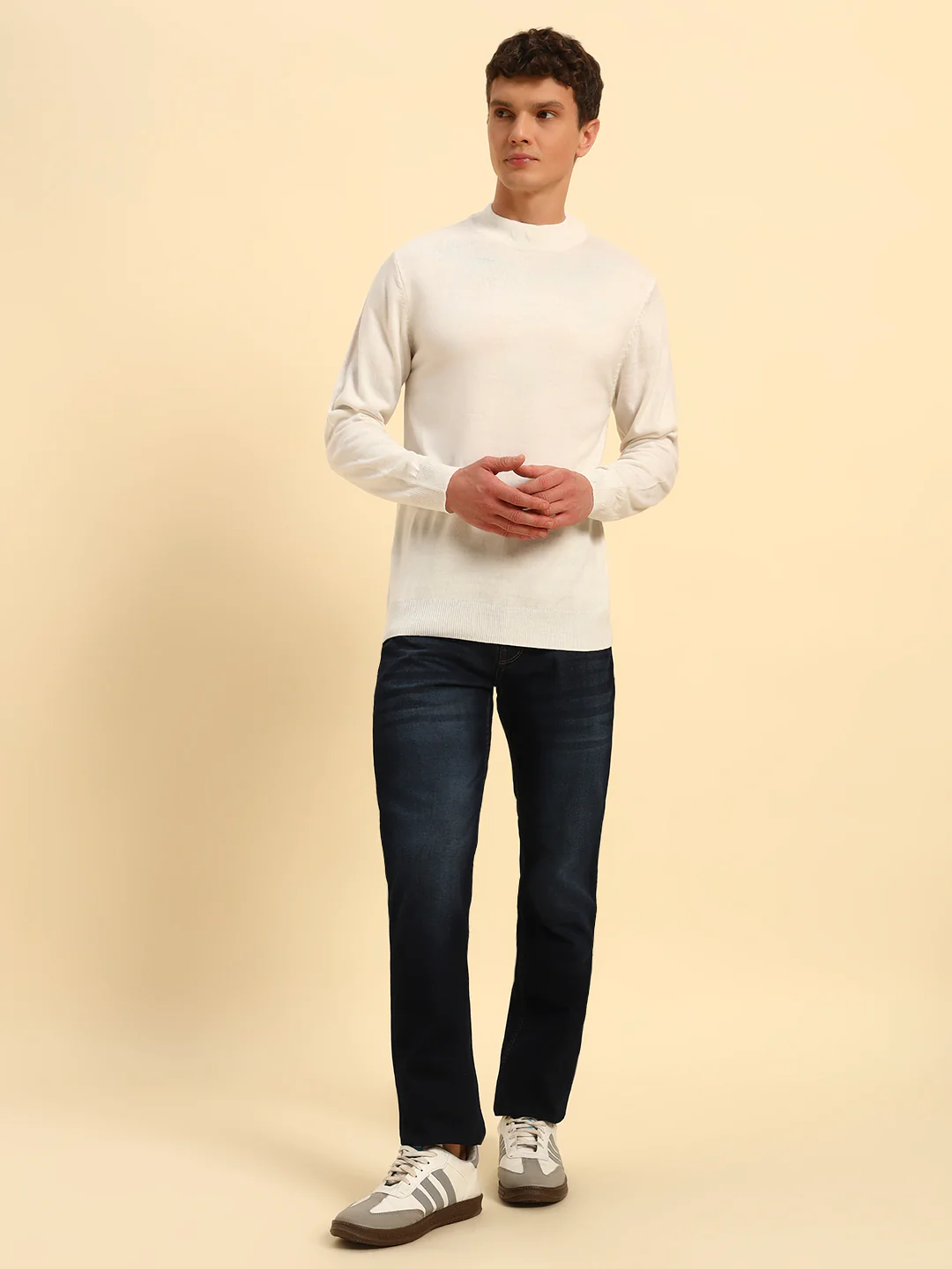 Sweater for Men | Winter Wear Acrylic Fabric Pull-On Closure Round Neck Regular Fit Solid Pattern - Image 5