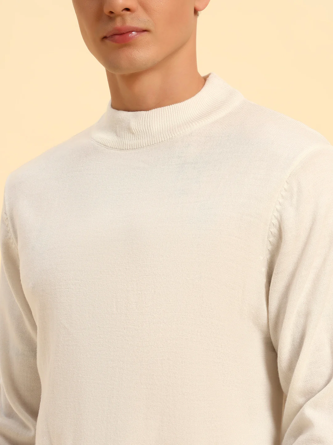 Sweater for Men | Winter Wear Acrylic Fabric Pull-On Closure Round Neck Regular Fit Solid Pattern - Image 7