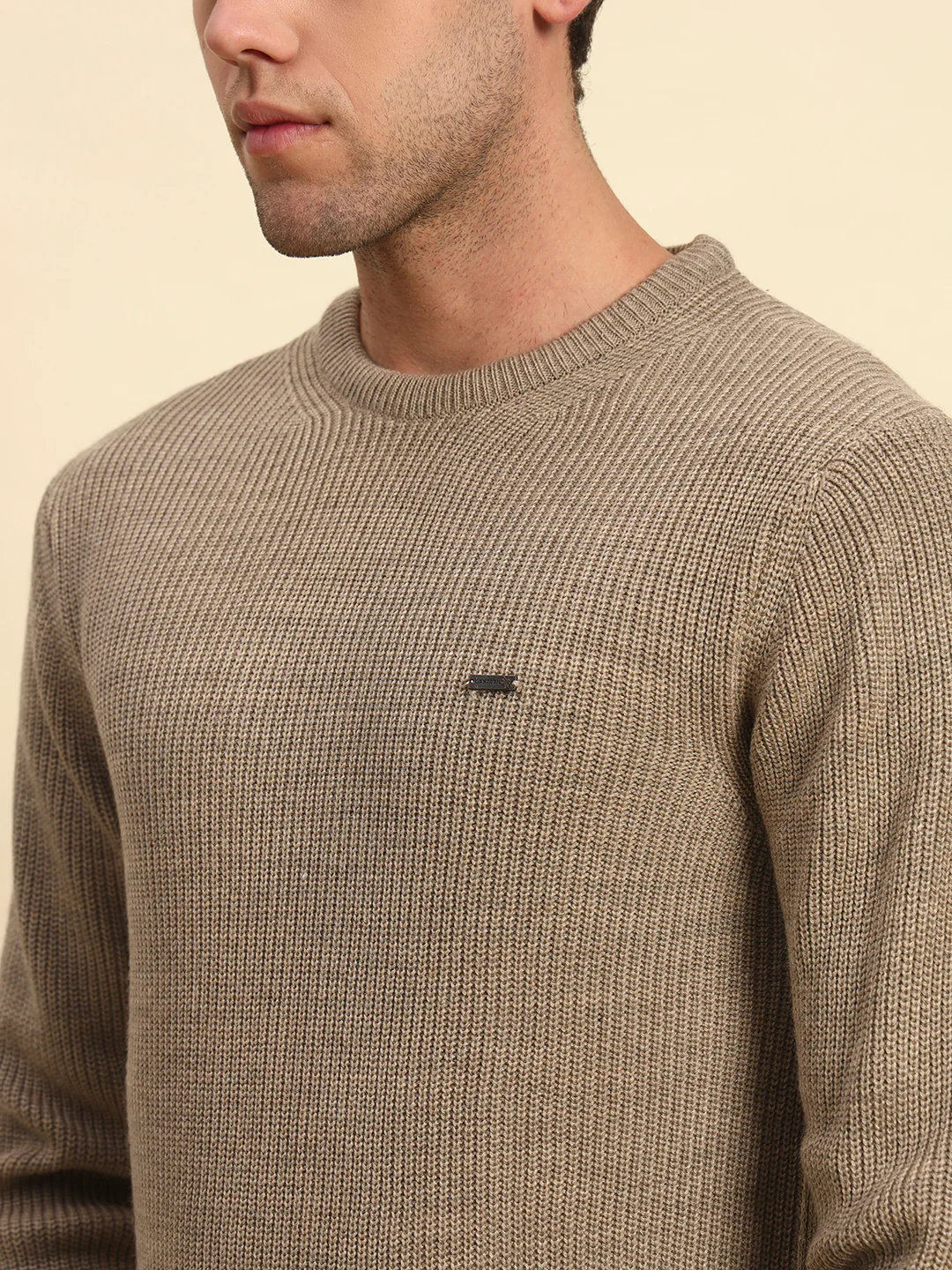Sweater for Men | Winter Wear Acrylic Fabric Pull-On Closure Round Neck Regular Fit Solid Pattern - Image 8