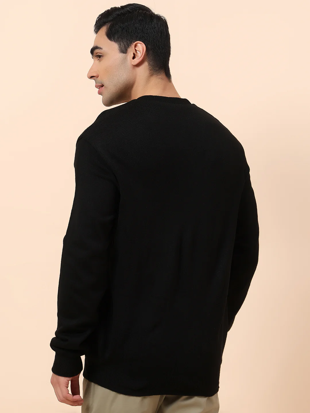 Sweater for Men | Winter Wear Acrylic Fabric Pull-On Closure V-Neck Regular Fit Solid Pattern - Image 6