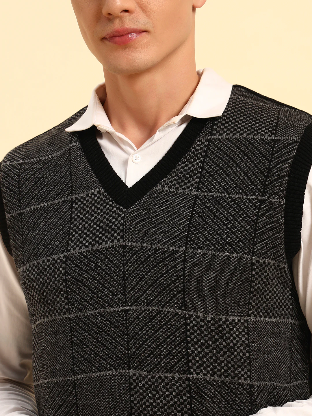 Sweater for Men | Winter Wear Acrylic Fabric Pull-On Closure V-Neck Regular Fit Solid Pattern - Image 10