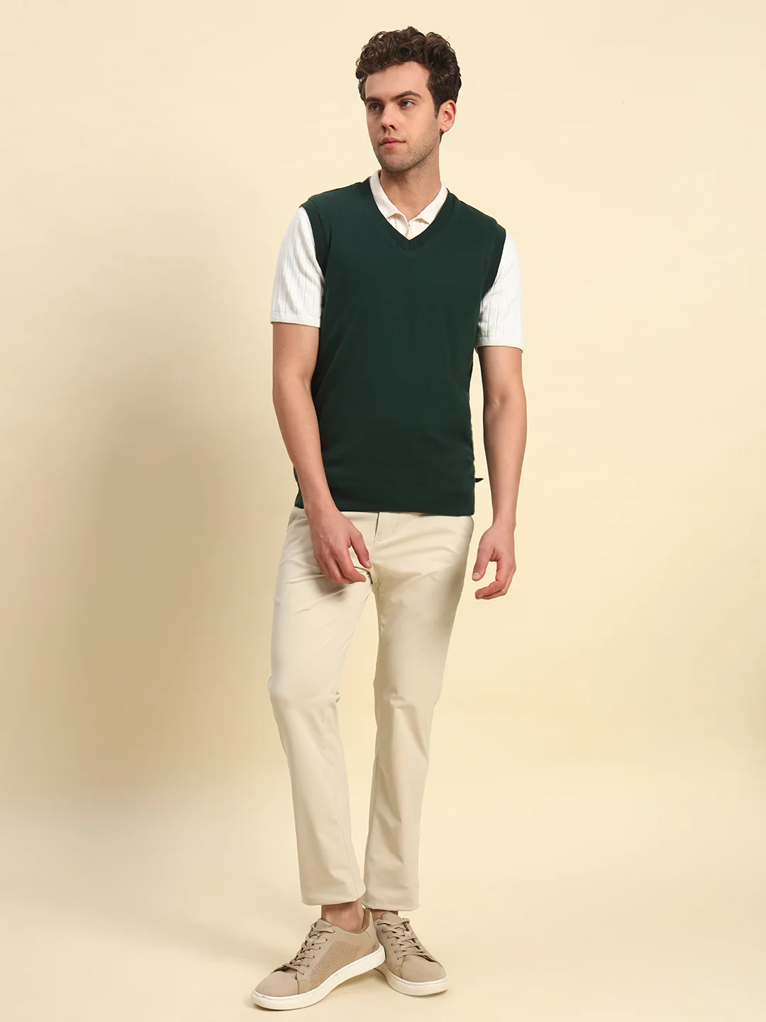 Sweater for Men | Winter Wear Acrylic Fabric Pull-On Closure V-Neck Regular Fit Solid Pattern - Image 6