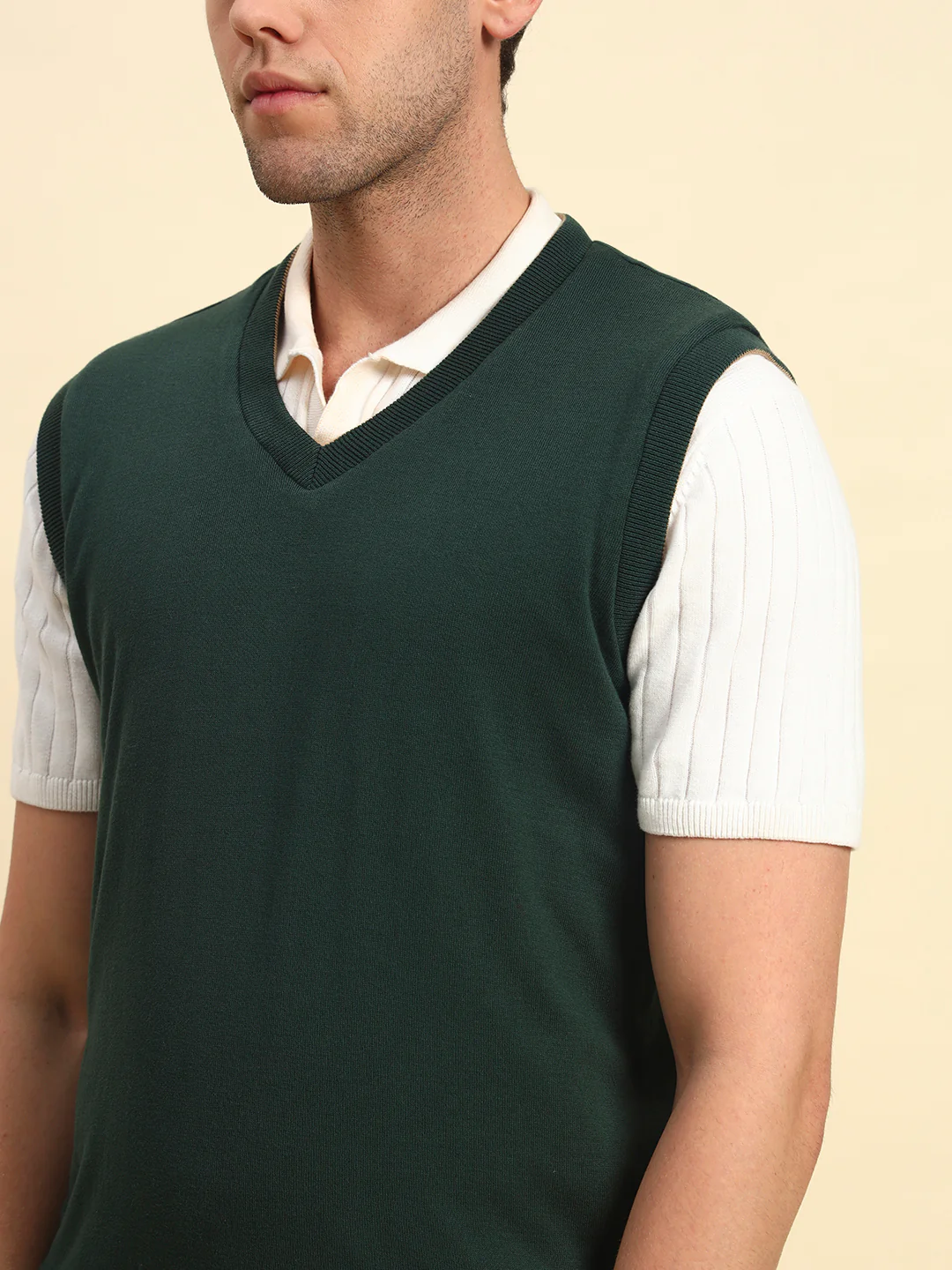 Sweater for Men | Winter Wear Acrylic Fabric Pull-On Closure V-Neck Regular Fit Solid Pattern - Image 7