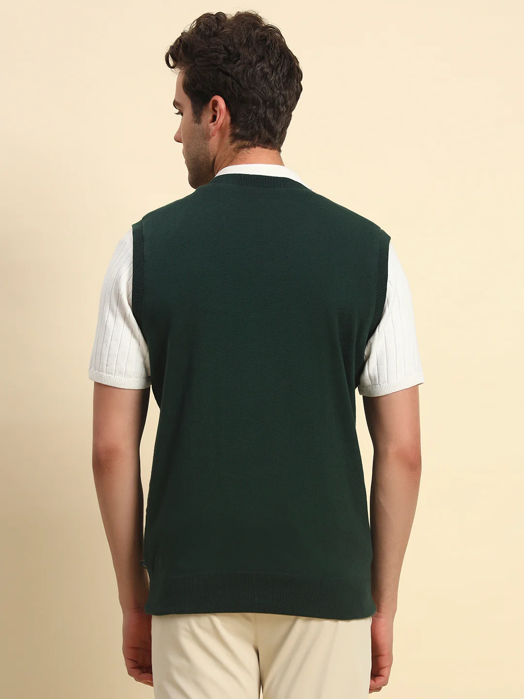 Sweater for Men | Winter Wear Acrylic Fabric Pull-On Closure V-Neck Regular Fit Solid Pattern - Image 8