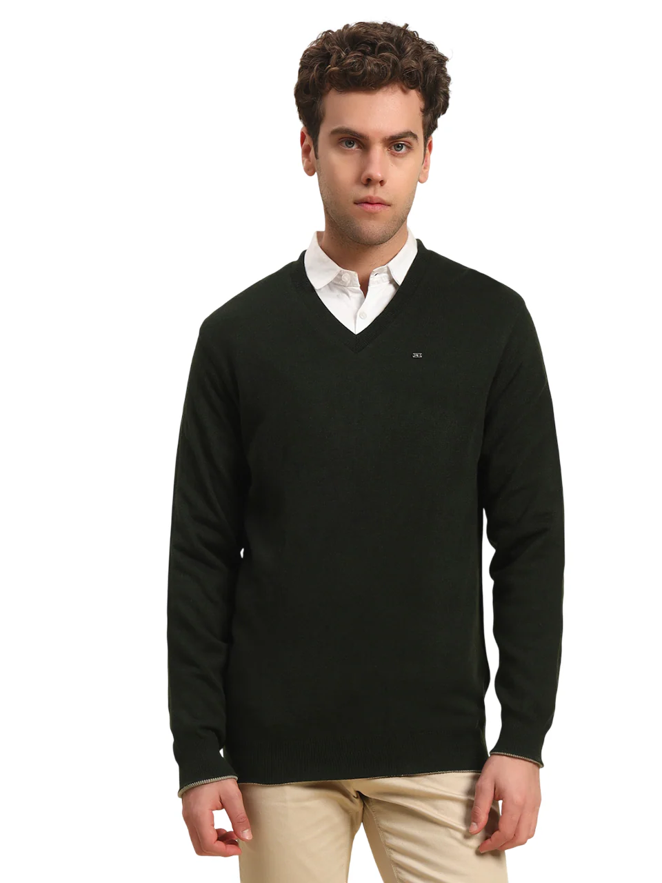 Sweater for Men | Winter Wear Acrylic Fabric Pull-On Closure V-Neck Regular Fit Solid Pattern - Image 5