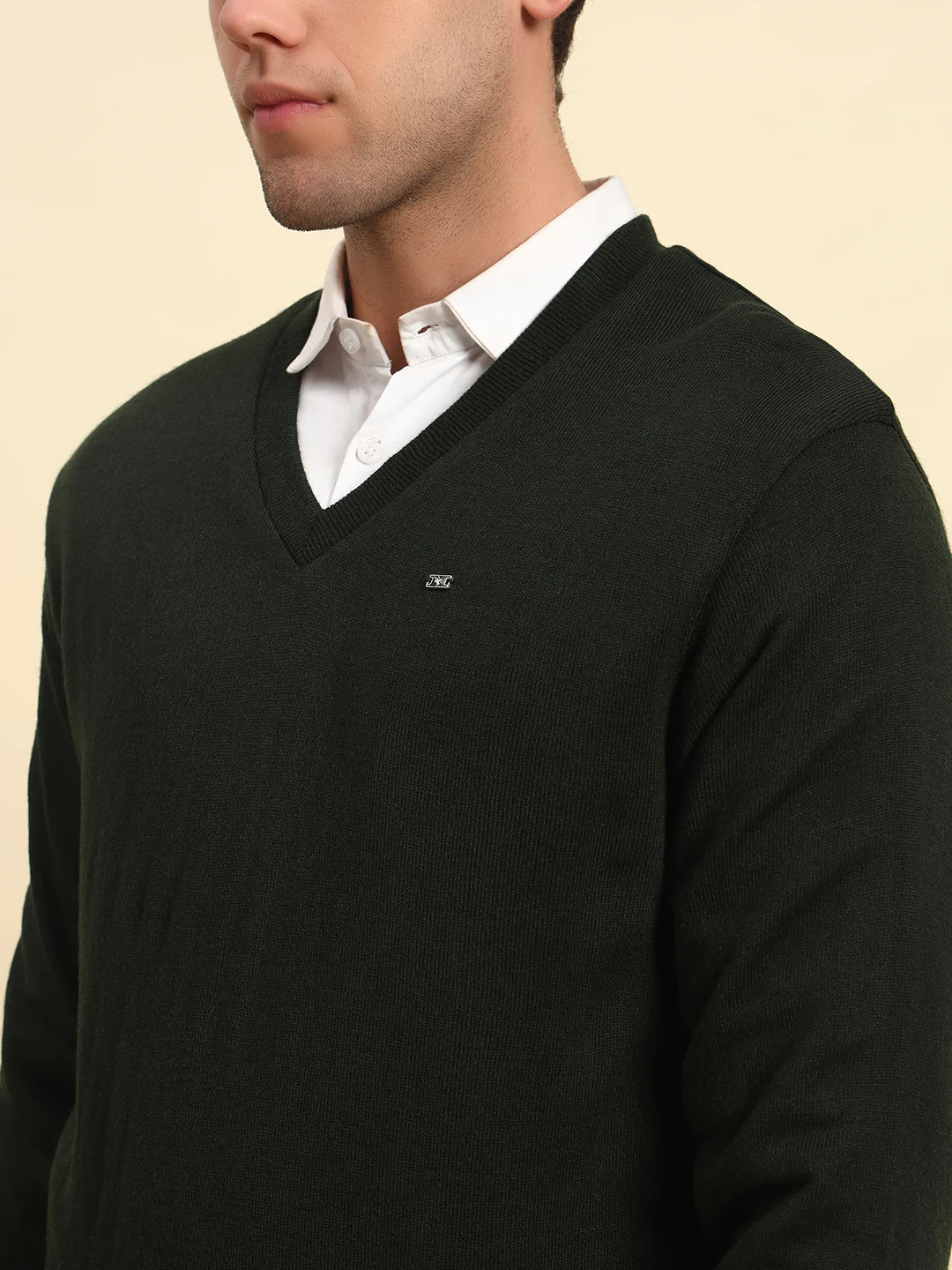 Sweater for Men | Winter Wear Acrylic Fabric Pull-On Closure V-Neck Regular Fit Solid Pattern - Image 7