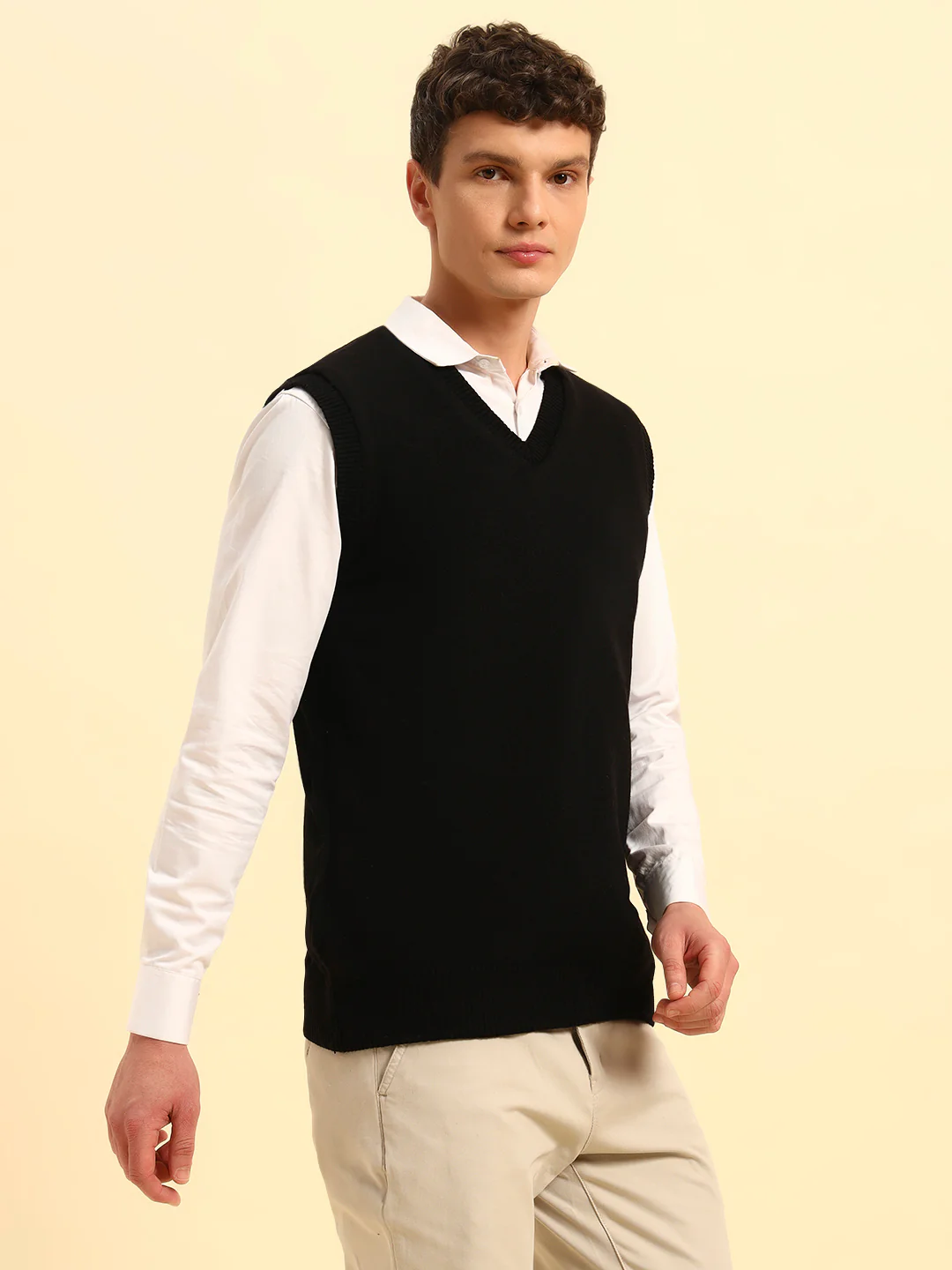 Sweater for Men | Winter Wear Acrylic Fabric Pull-On Closure V-Neck Regular Fit Solid Pattern - Image 6