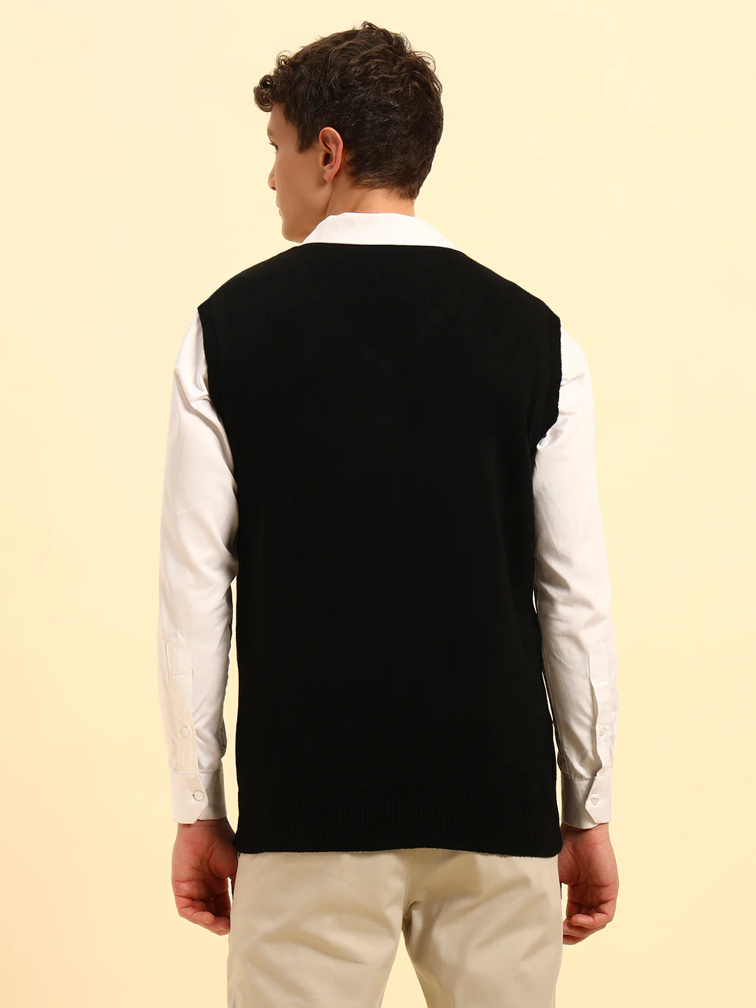 Sweater for Men | Winter Wear Acrylic Fabric Pull-On Closure V-Neck Regular Fit Solid Pattern - Image 7