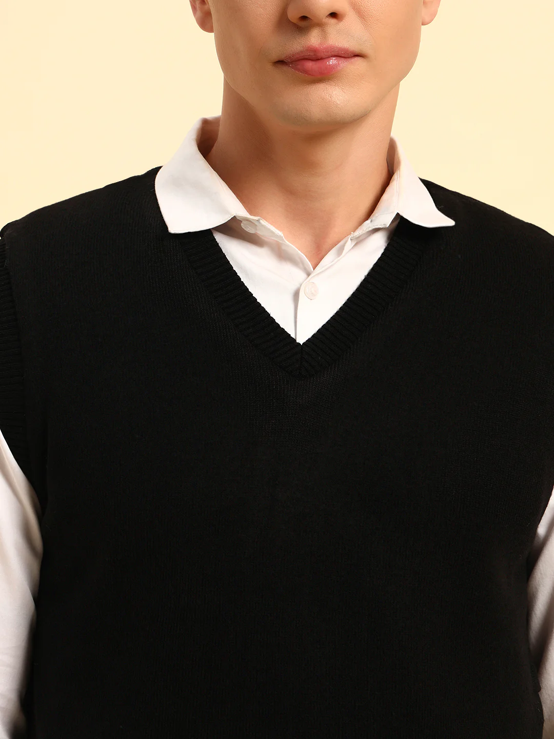 Sweater for Men | Winter Wear Acrylic Fabric Pull-On Closure V-Neck Regular Fit Solid Pattern - Image 8