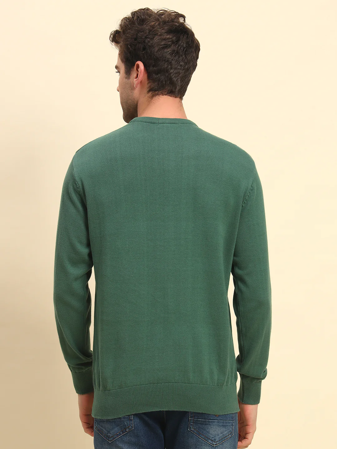 Sweater for Men | Winter Wear Cotton Fabric Pull-On Closure Round Neck Regular Fit Solid Pattern - Image 7