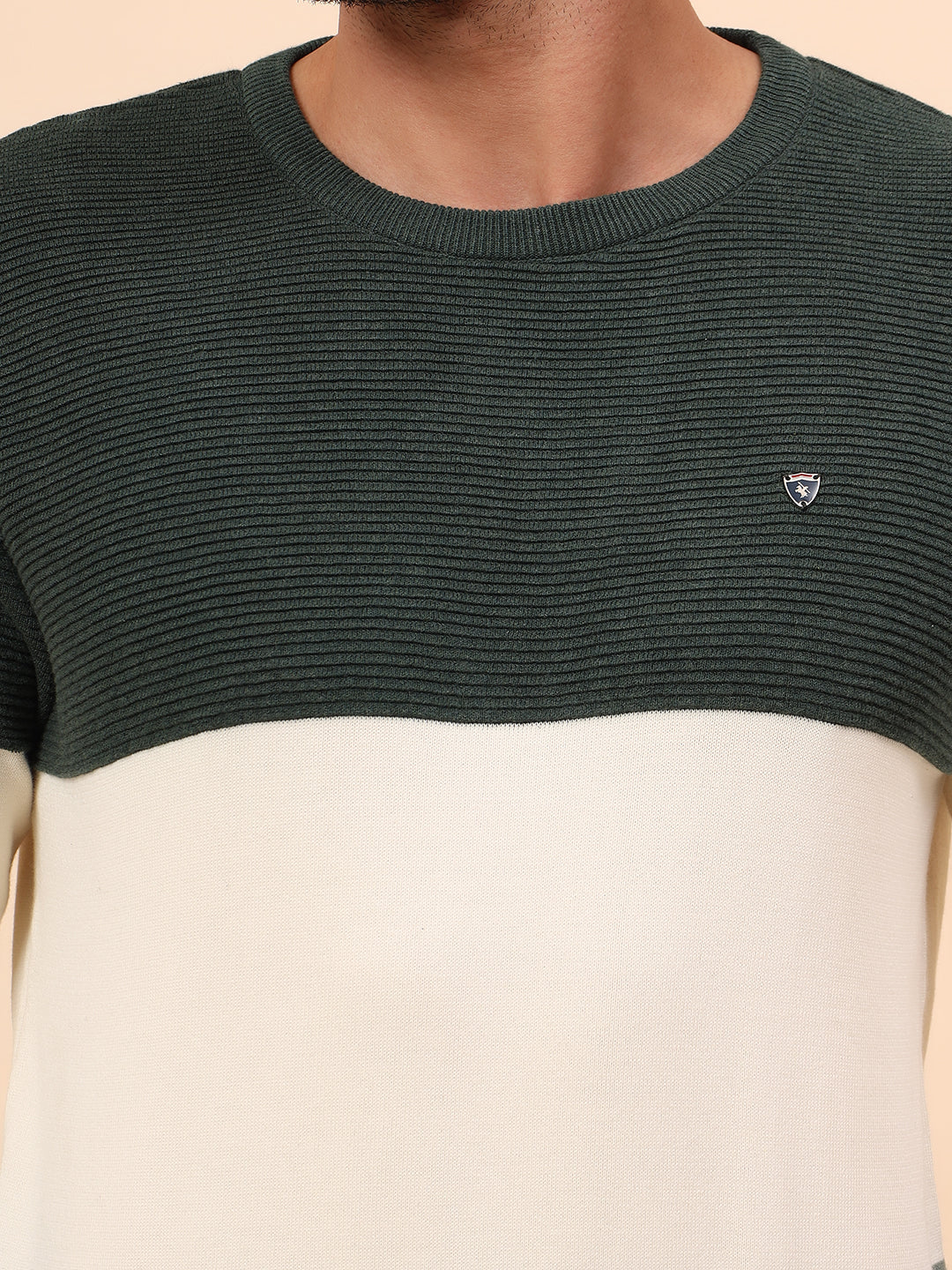 Sweater for Men | Winter Wear Cotton Fabric Pull-On Closure Round Neck Regular Fit Striped Pattern - Image 7