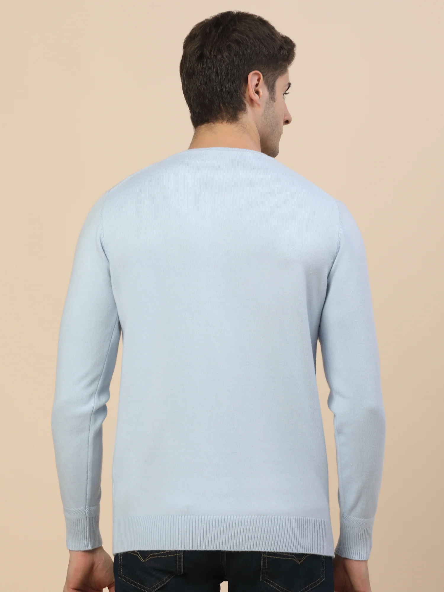 Sweater for Men | Winter Wear Fancy Fabric Pull-On Closure Round Neck Regular Fit Solid Pattern - Image 5