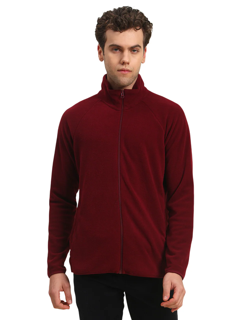 Sweater for Men | Winter Wear Acrylic Fabric Zipper Closure Mock Neck Regular Fit Solid Pattern - Image 5