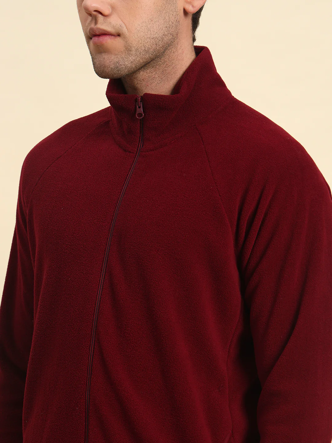 Sweater for Men | Winter Wear Acrylic Fabric Zipper Closure Mock Neck Regular Fit Solid Pattern - Image 8