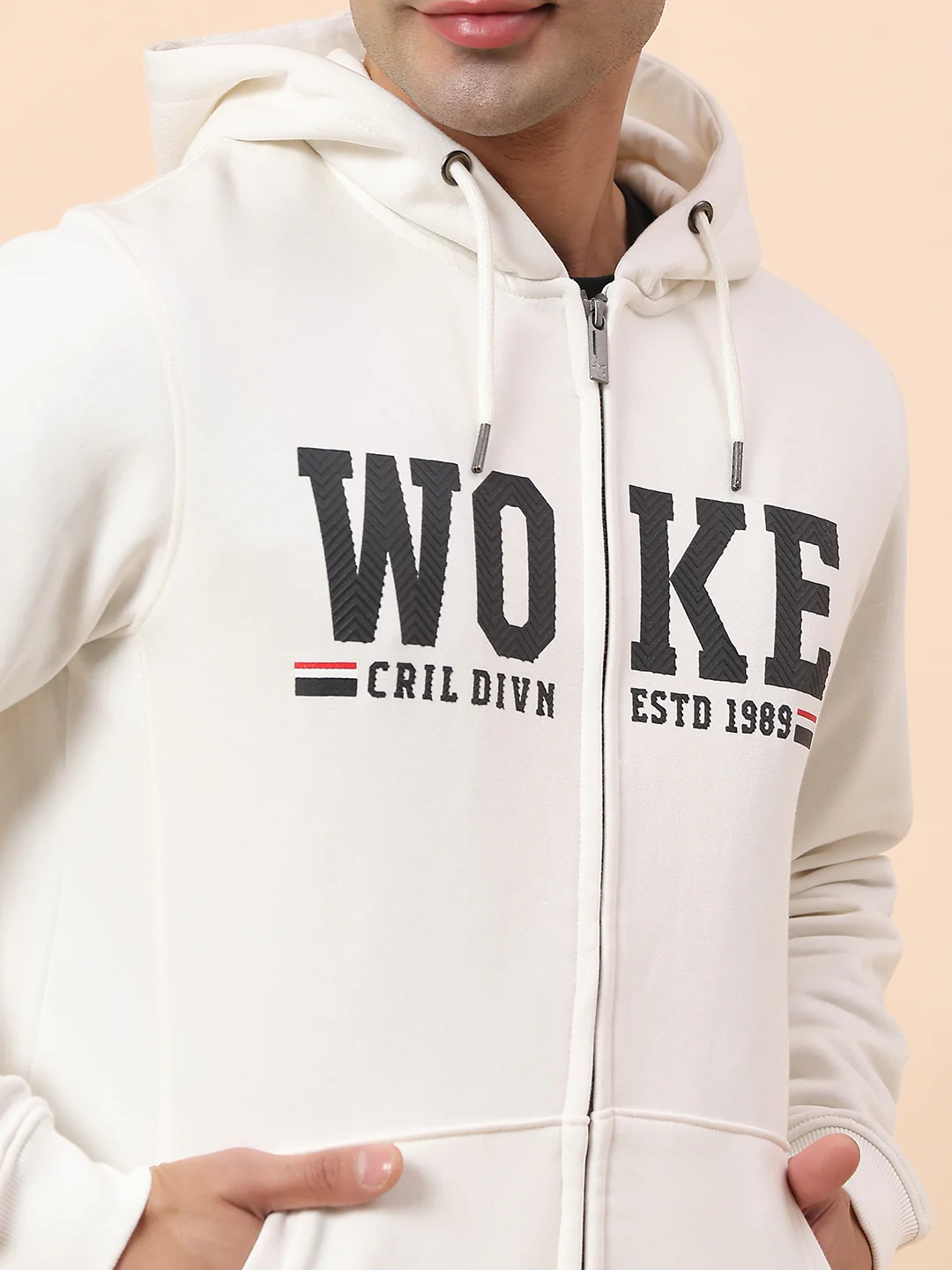 Sweatshirt for Men | Winter Wear Fleece Fabric Closure Hooded Neck Regular Fit Printed Pattern - Image 7