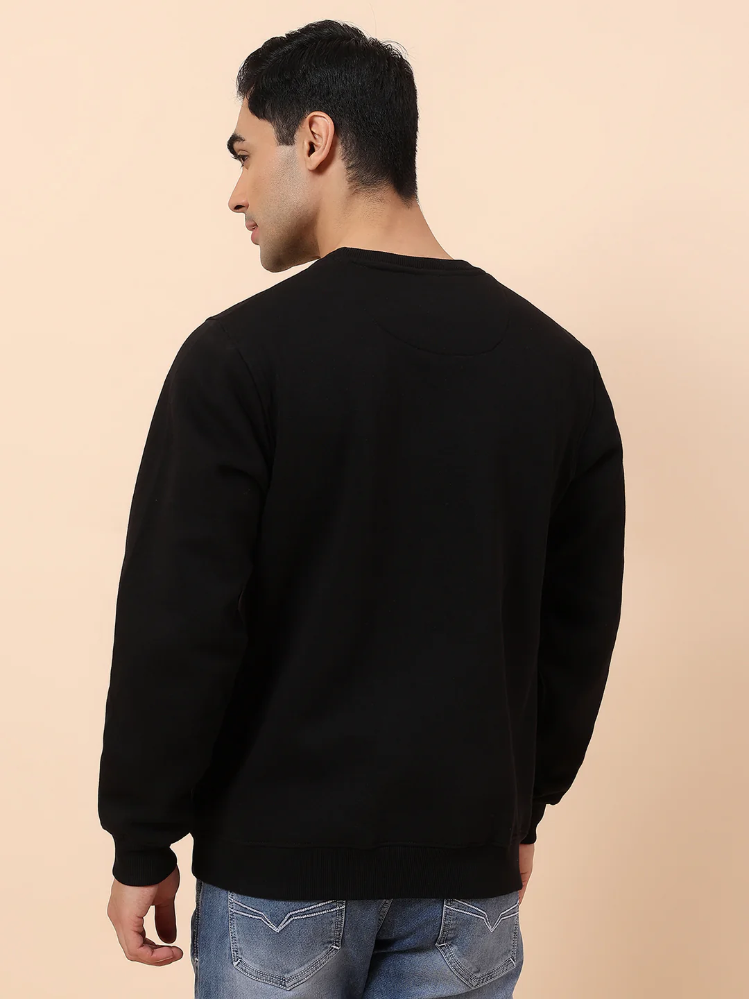 Sweatshirt for Men | Winter Wear Fleece Fabric Closure Round Neck Regular Fit Printed Pattern - Image 6