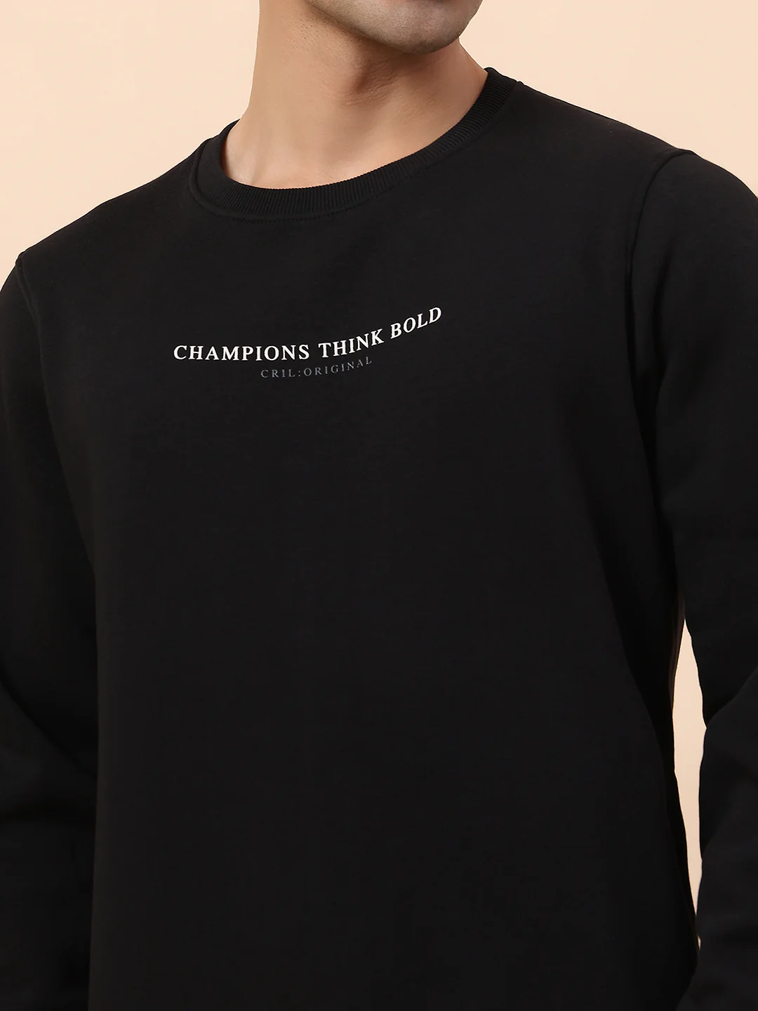 Sweatshirt for Men | Winter Wear Fleece Fabric Closure Round Neck Regular Fit Printed Pattern - Image 7