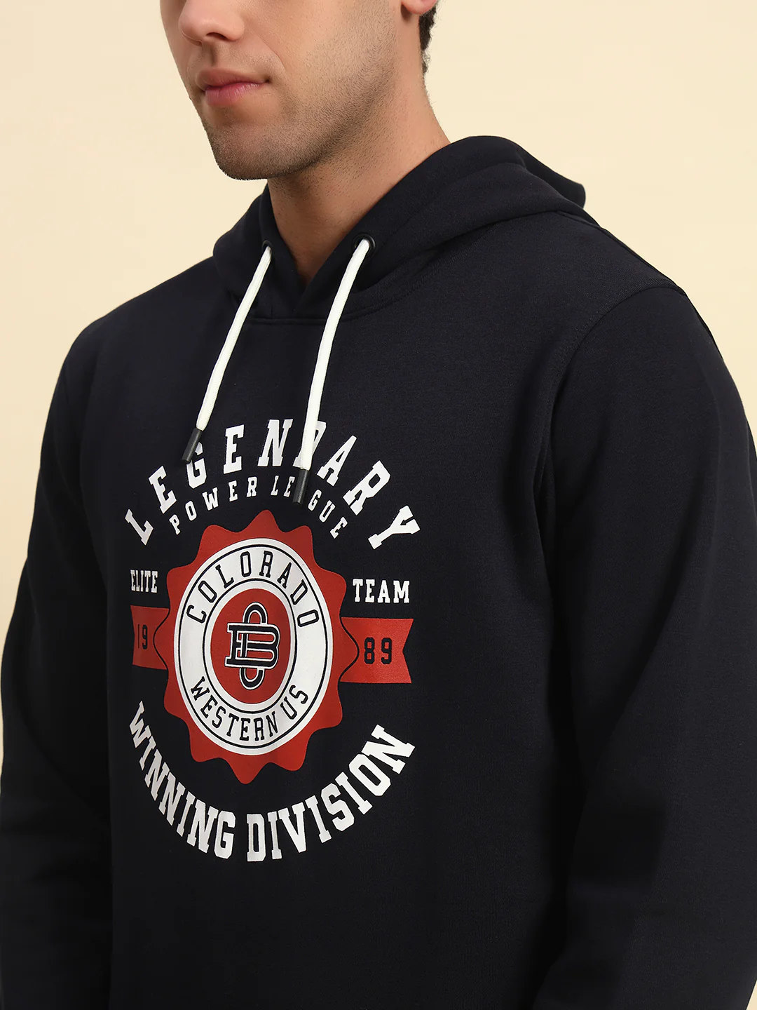 Sweatshirt for Men | Winter Wear Fleece Fabric Pull-On Closure Hooded Neck Regular Fit Printed Pattern - Image 6