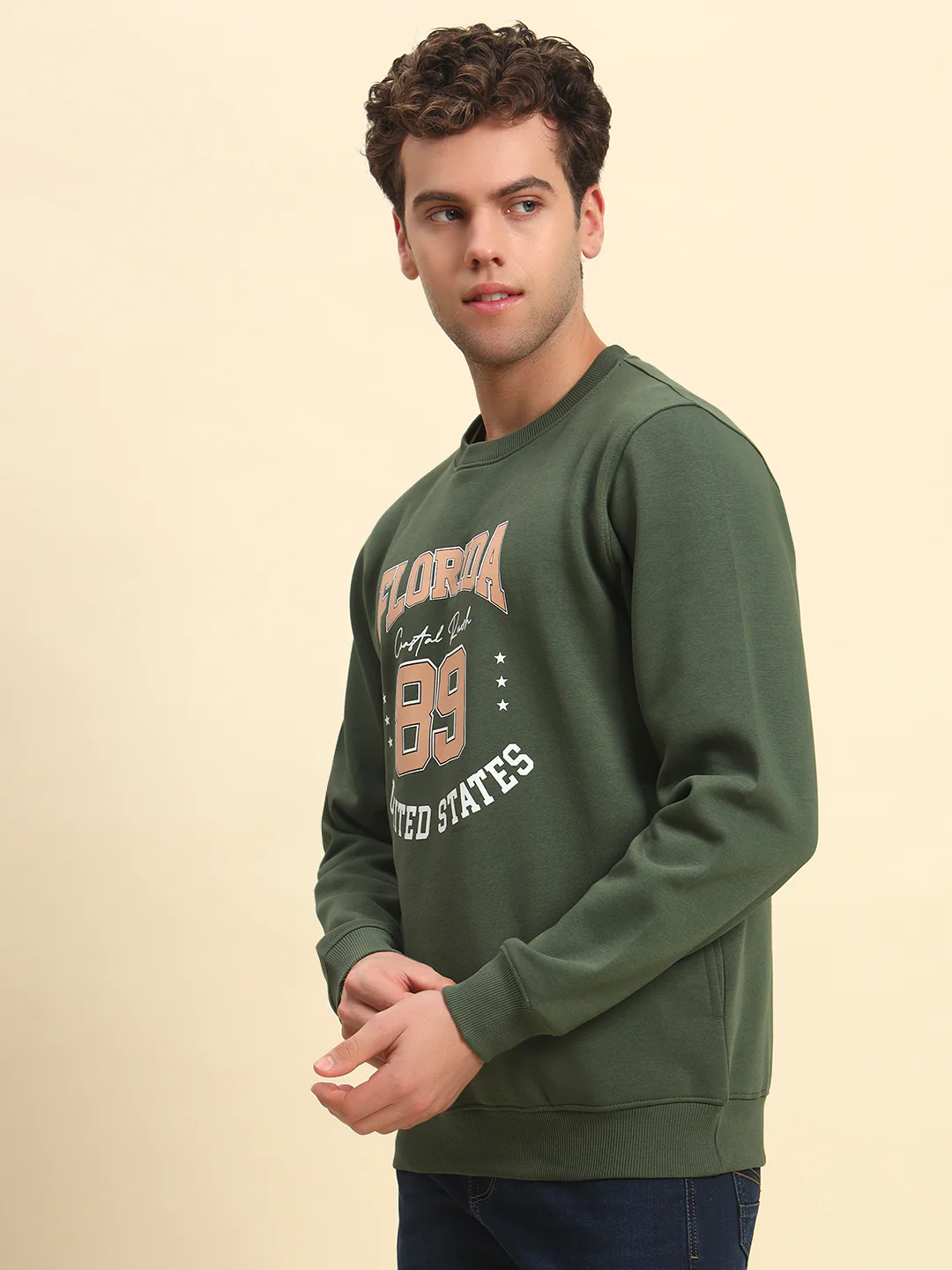 Sweater for Men | Winter Wear Fleece Fabric Pull-On Closure Round Neck Regular Fit Printed Pattern - Image 4