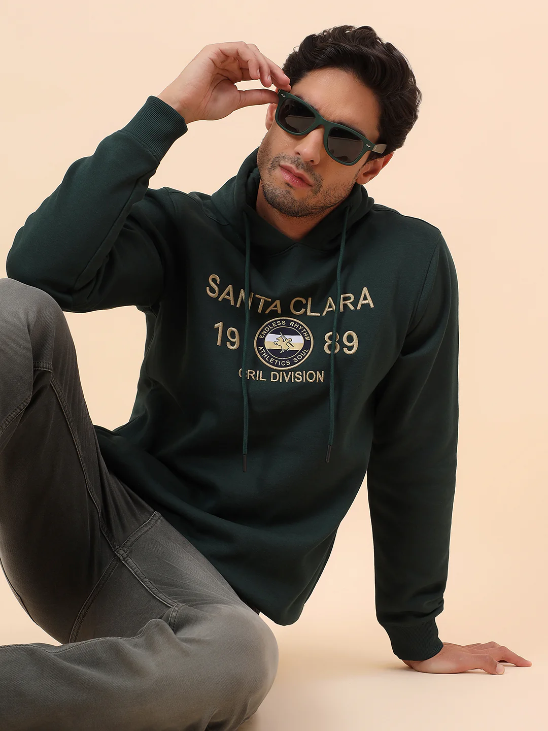 Sweatshirt for Men | Winter Wear Poly Cotton Fabric Pull-On Closure Hooded Neck Regular Fit Printed Pattern - Image 2