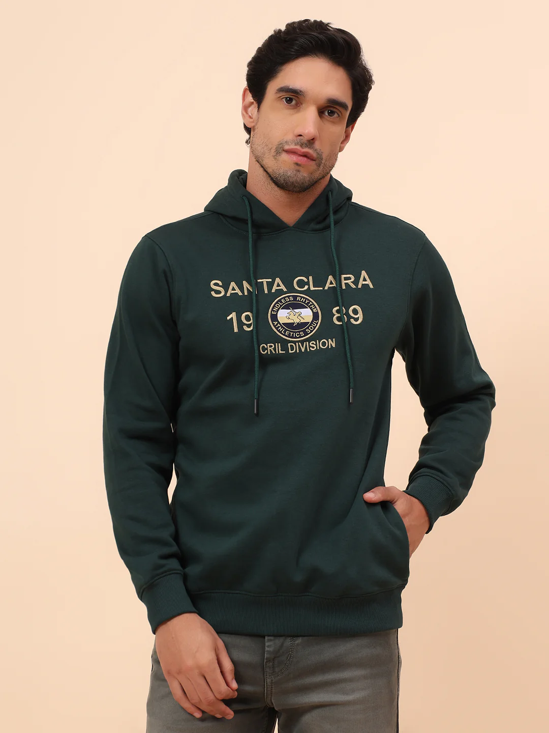 Sweatshirt for Men | Winter Wear Poly Cotton Fabric Pull-On Closure Hooded Neck Regular Fit Printed Pattern - Image 3