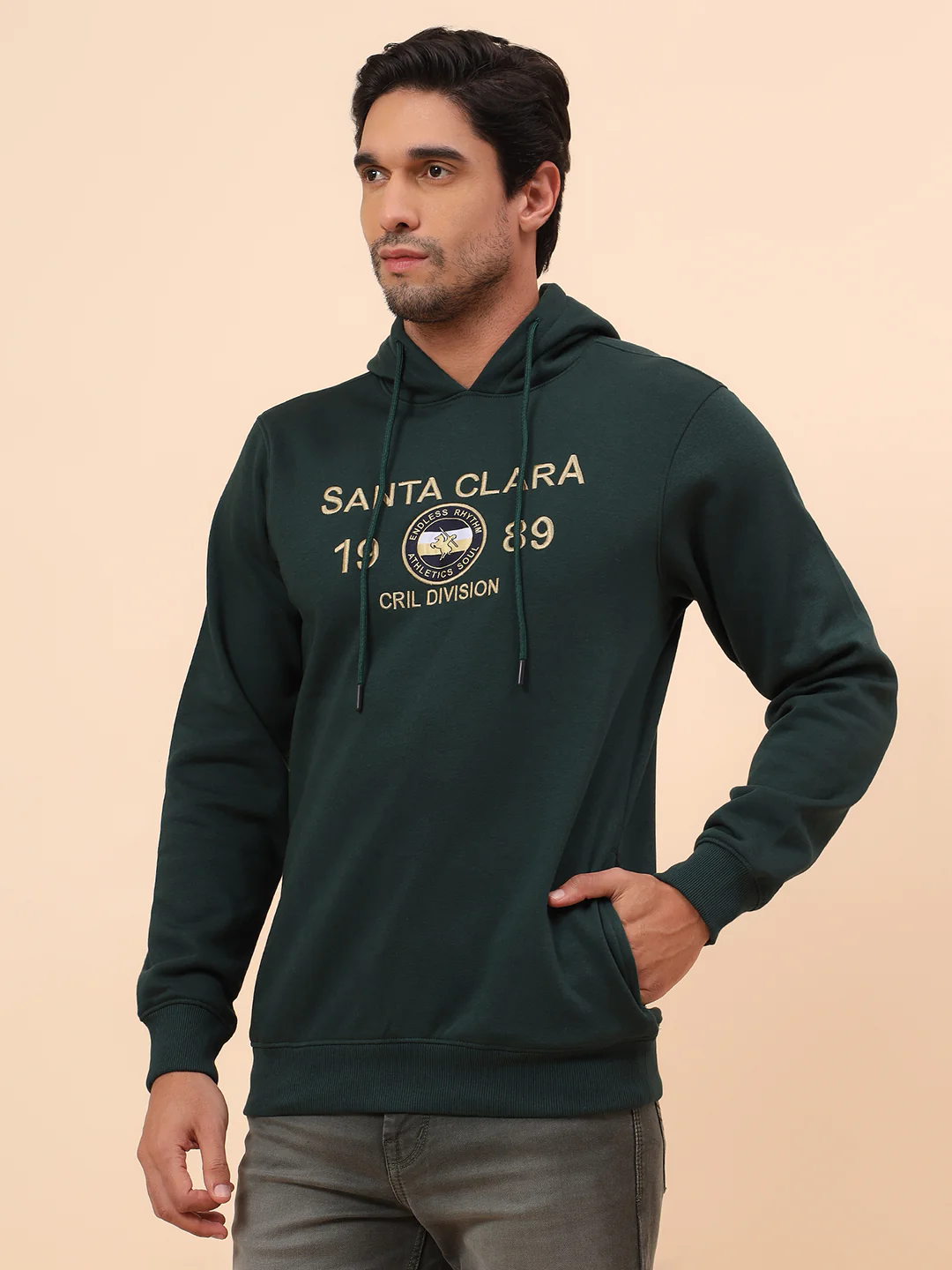 Sweatshirt for Men | Winter Wear Poly Cotton Fabric Pull-On Closure Hooded Neck Regular Fit Printed Pattern - Image 4