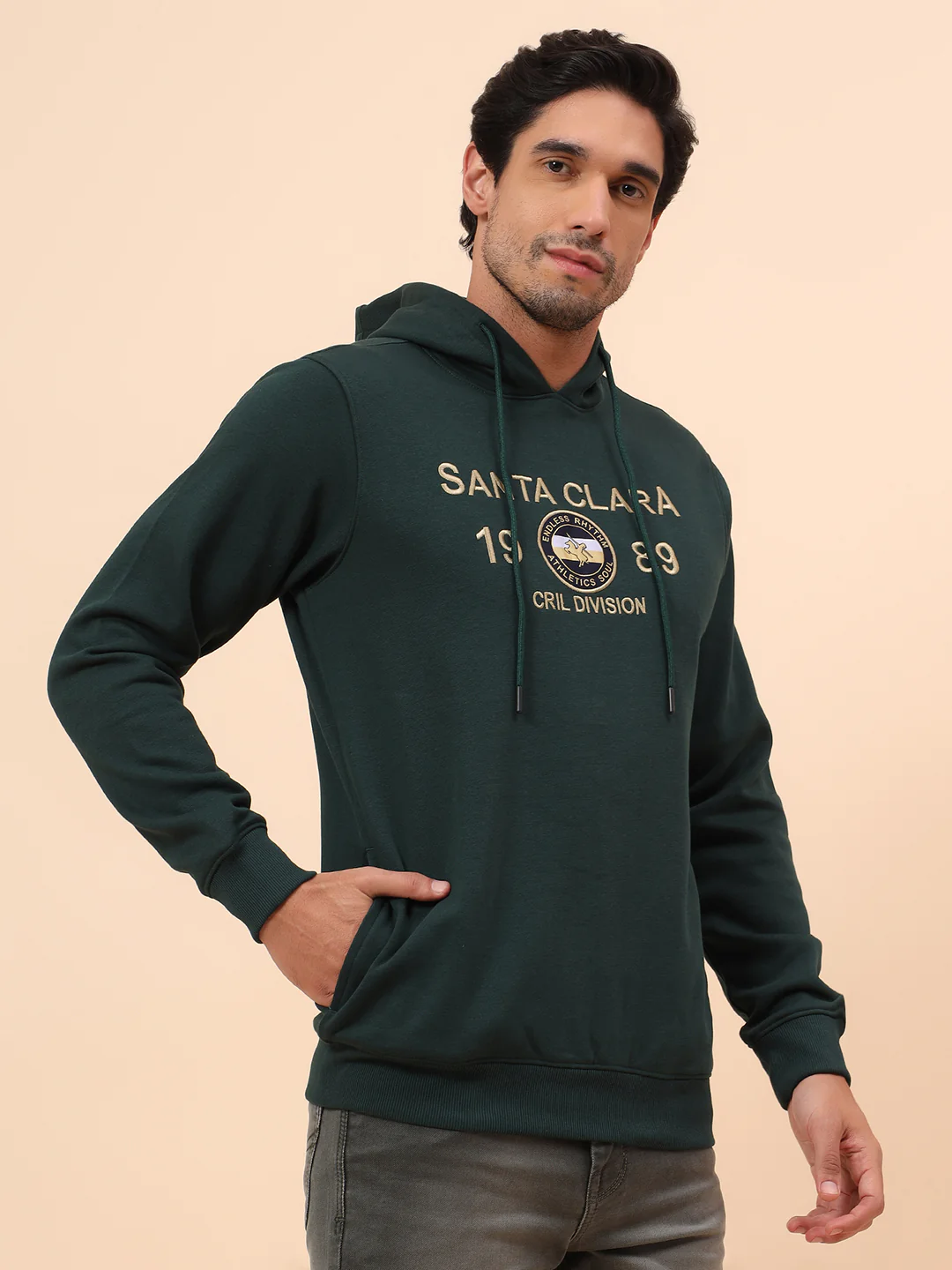 Sweatshirt for Men | Winter Wear Poly Cotton Fabric Pull-On Closure Hooded Neck Regular Fit Printed Pattern - Image 5