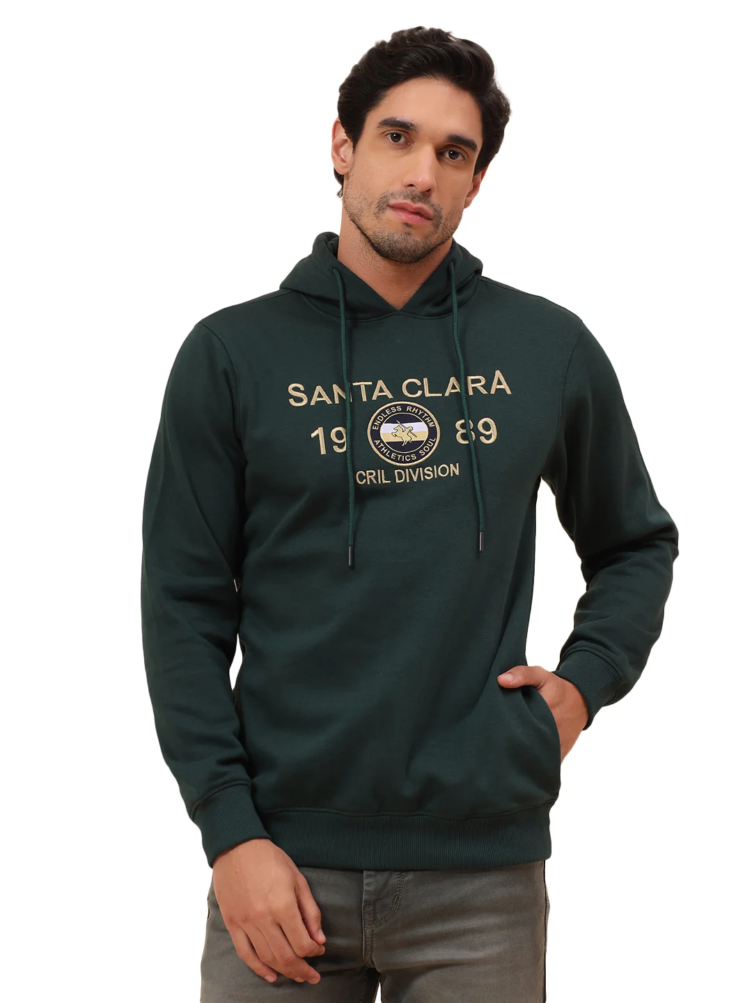 Sweatshirt for Men | Winter Wear Poly Cotton Fabric Pull-On Closure Hooded Neck Regular Fit Printed Pattern - Image 9