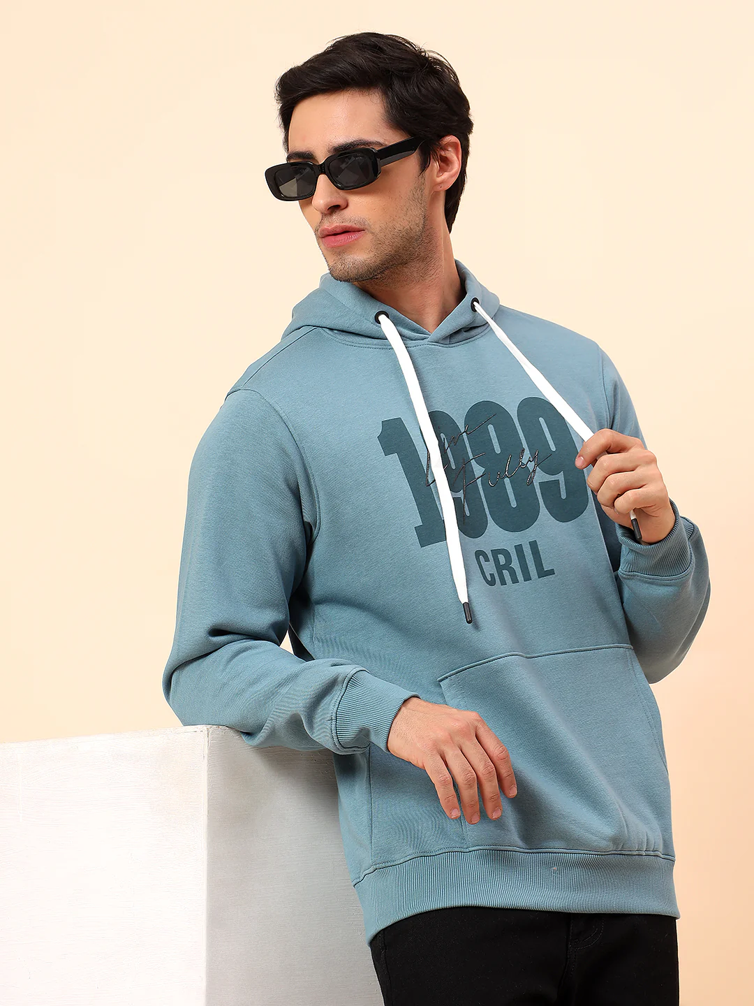Sweatshirt for Men | Winter Wear Poly Cotton Fabric Pull-On Closure Hooded Neck Regular Fit Printed Pattern - Image 2