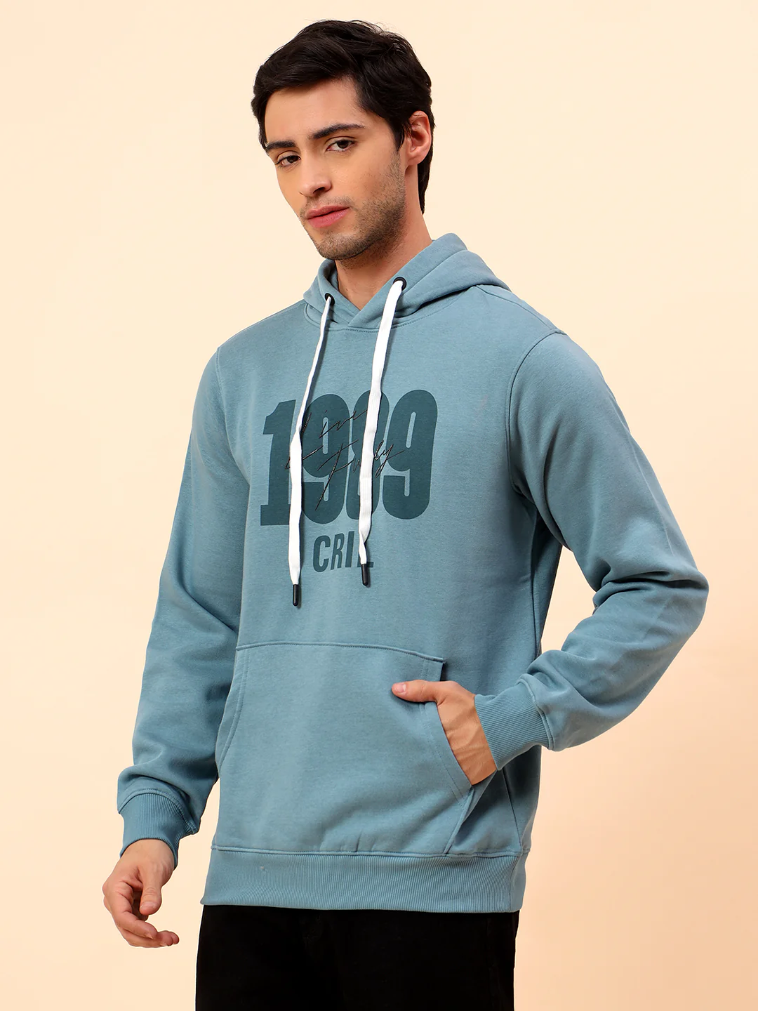 Sweatshirt for Men | Winter Wear Poly Cotton Fabric Pull-On Closure Hooded Neck Regular Fit Printed Pattern - Image 4