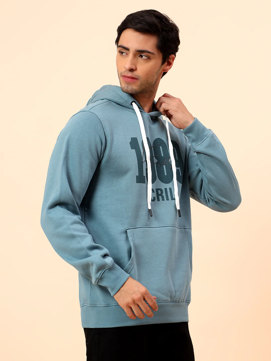 Sweatshirt for Men | Winter Wear Poly Cotton Fabric Pull-On Closure Hooded Neck Regular Fit Printed Pattern - Image 5
