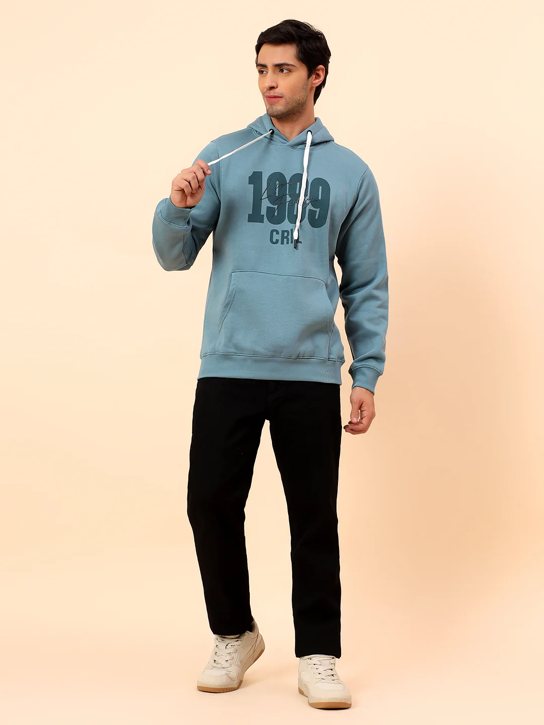 Sweatshirt for Men | Winter Wear Poly Cotton Fabric Pull-On Closure Hooded Neck Regular Fit Printed Pattern - Image 8