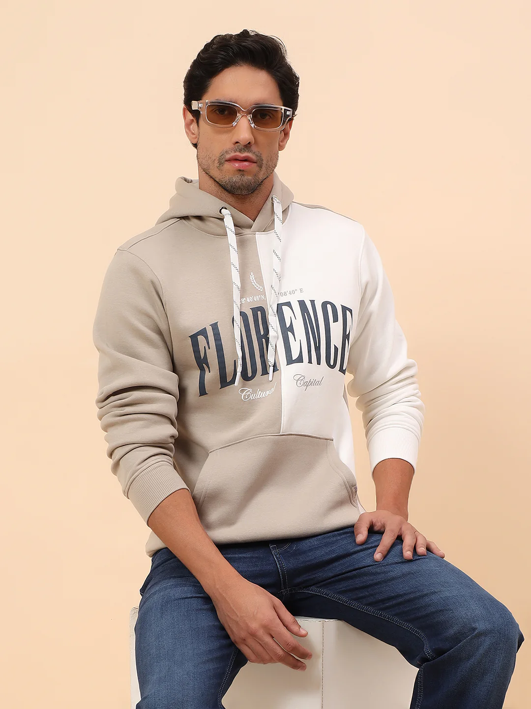 Sweatshirt for Men | Winter Wear Poly Cotton Fabric Pull-On Closure Hooded Neck Regular Fit Printed Pattern - Image 2