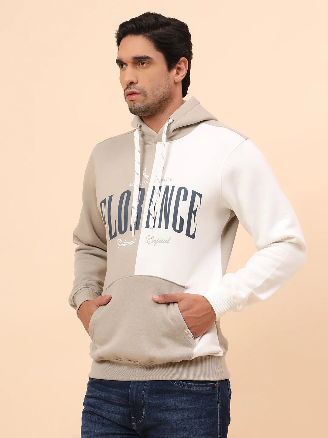 Sweatshirt for Men | Winter Wear Poly Cotton Fabric Pull-On Closure Hooded Neck Regular Fit Printed Pattern - Image 4
