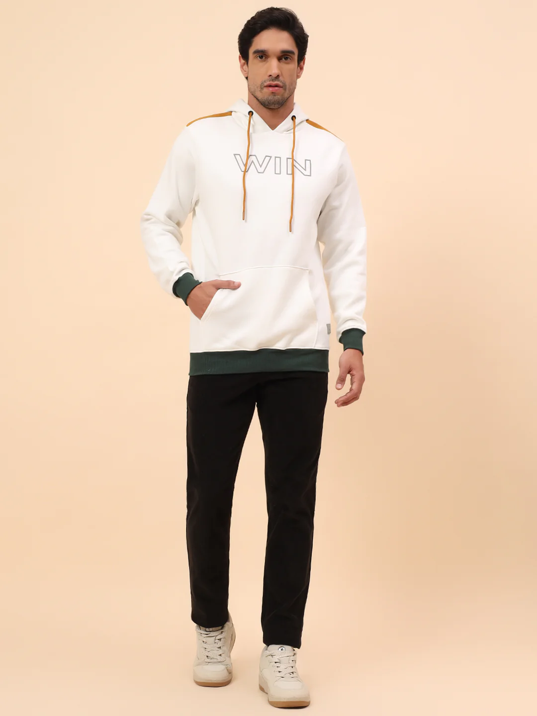 Sweatshirt for Men | Winter Wear Poly Cotton Fabric Pull-On Closure Hooded Neck Regular Fit Solid Pattern - Image 8