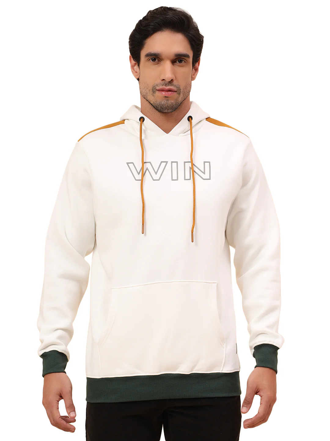 Sweatshirt for Men | Winter Wear Poly Cotton Fabric Pull-On Closure Hooded Neck Regular Fit Solid Pattern - Image 9