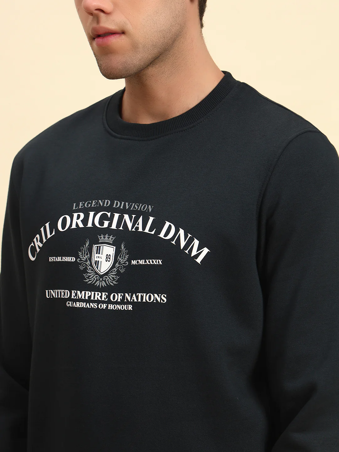 Sweatshirt for Men | Winter Wear Poly Cotton Fabric Pull-On Closure Round Neck Regular Fit Printed Pattern - Image 6