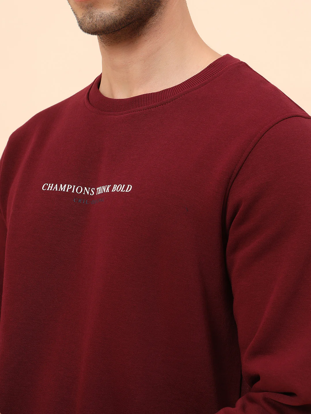 Sweatshirt for Men | Winter Wear Poly Cotton Fabric Pull-On Closure Round Neck Regular Fit Printed Pattern - Image 7