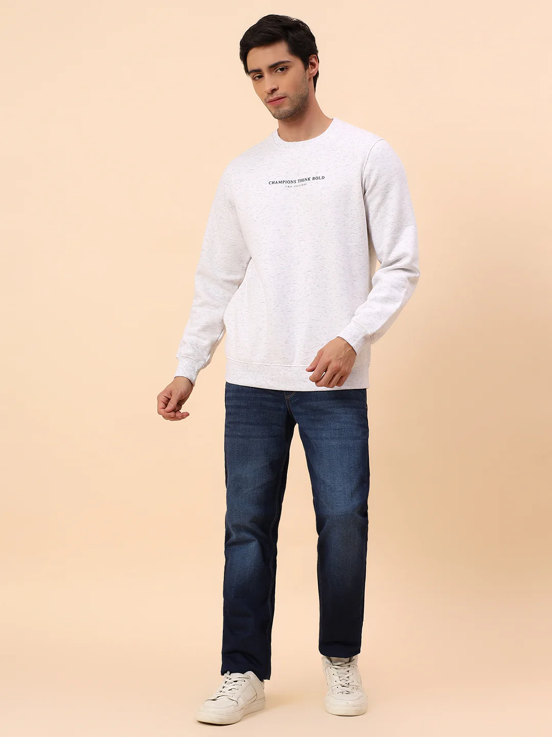Sweatshirt for Men | Winter Wear Poly Cotton Fabric Pull-On Closure Round Neck Regular Fit Printed Pattern - Image 8