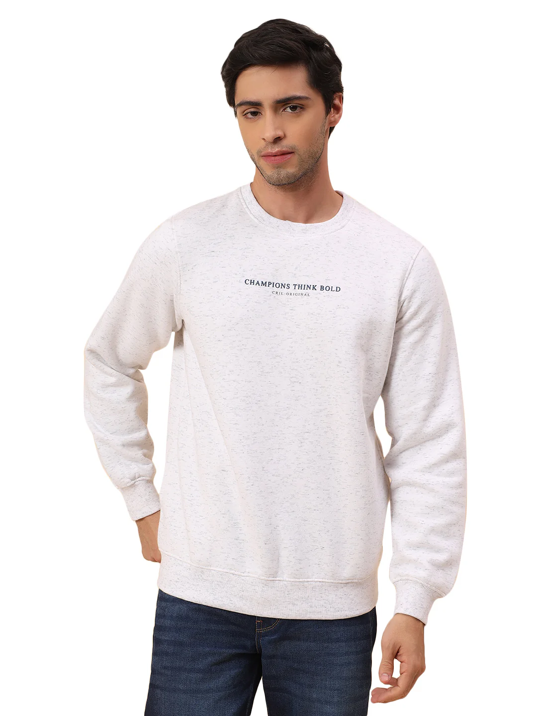 Sweatshirt for Men | Winter Wear Poly Cotton Fabric Pull-On Closure Round Neck Regular Fit Printed Pattern - Image 9