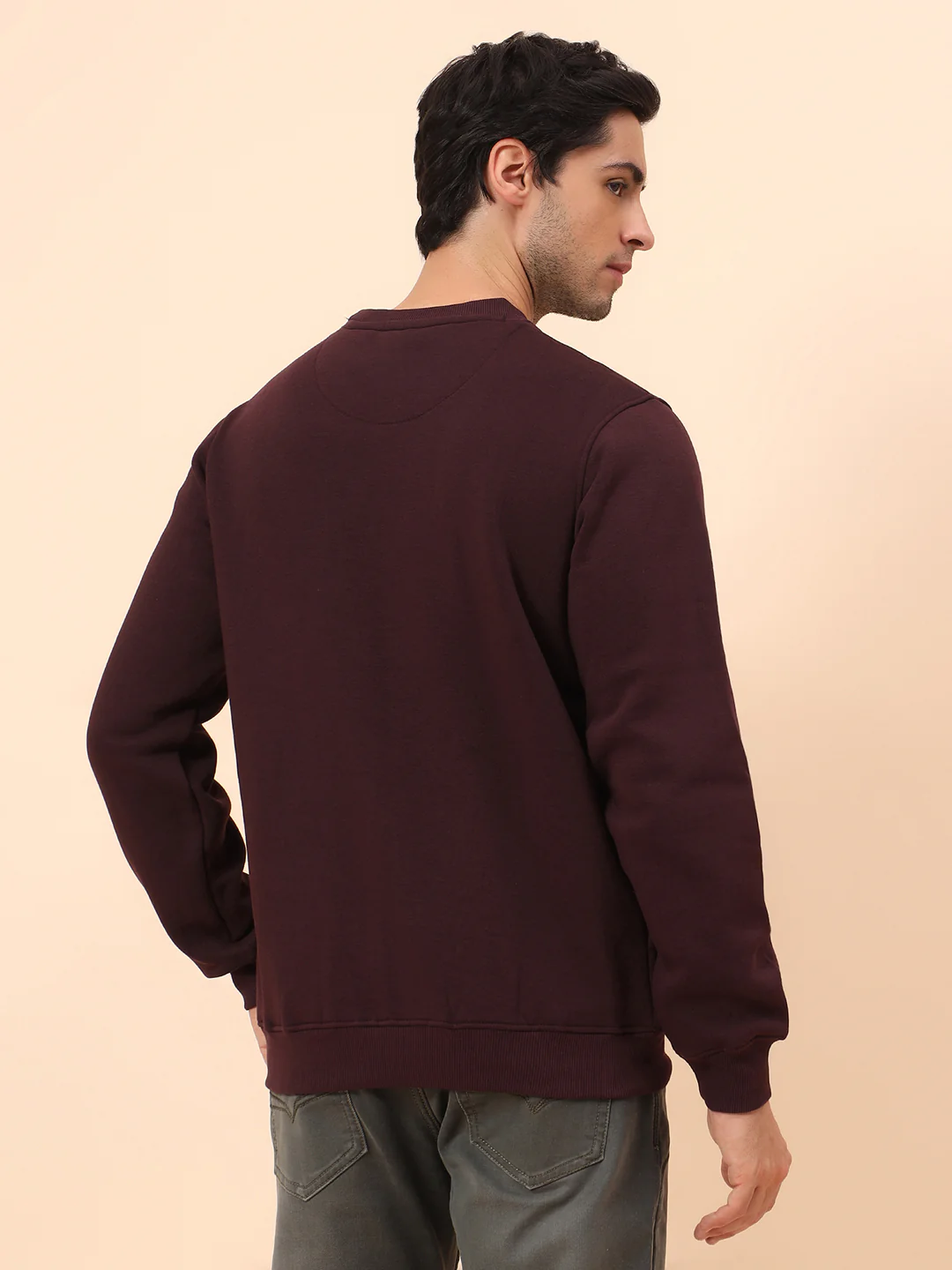 Sweatshirt for Men | Winter Wear Poly Cotton Fabric Pull-On Closure Round Neck Regular Fit Printed Pattern - Image 6