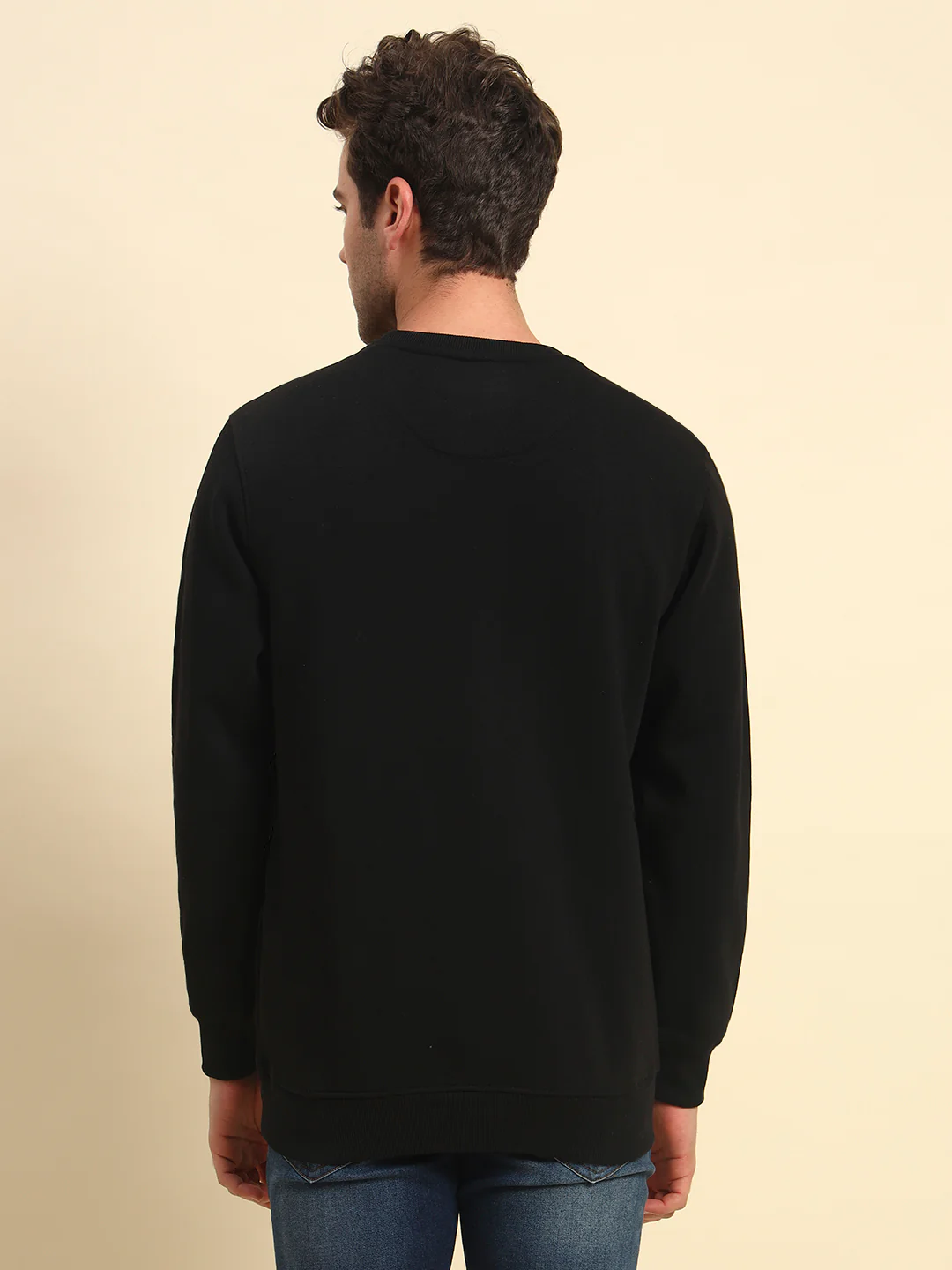 Sweatshirt for Men | Winter Wear Poly Cotton Fabric Pull-On Closure Round Neck Regular Fit Printed Pattern - Image 7