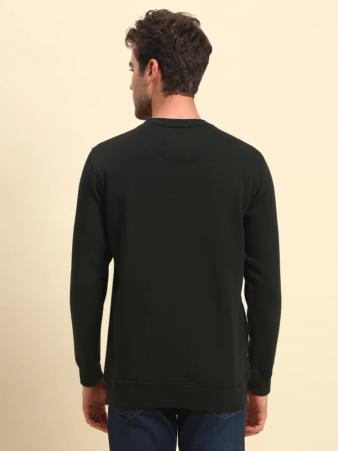 Sweatshirt for Men | Winter Wear Poly Cotton Fabric Pull-On Closure Round Neck Regular Fit Printed Pattern - Image 4