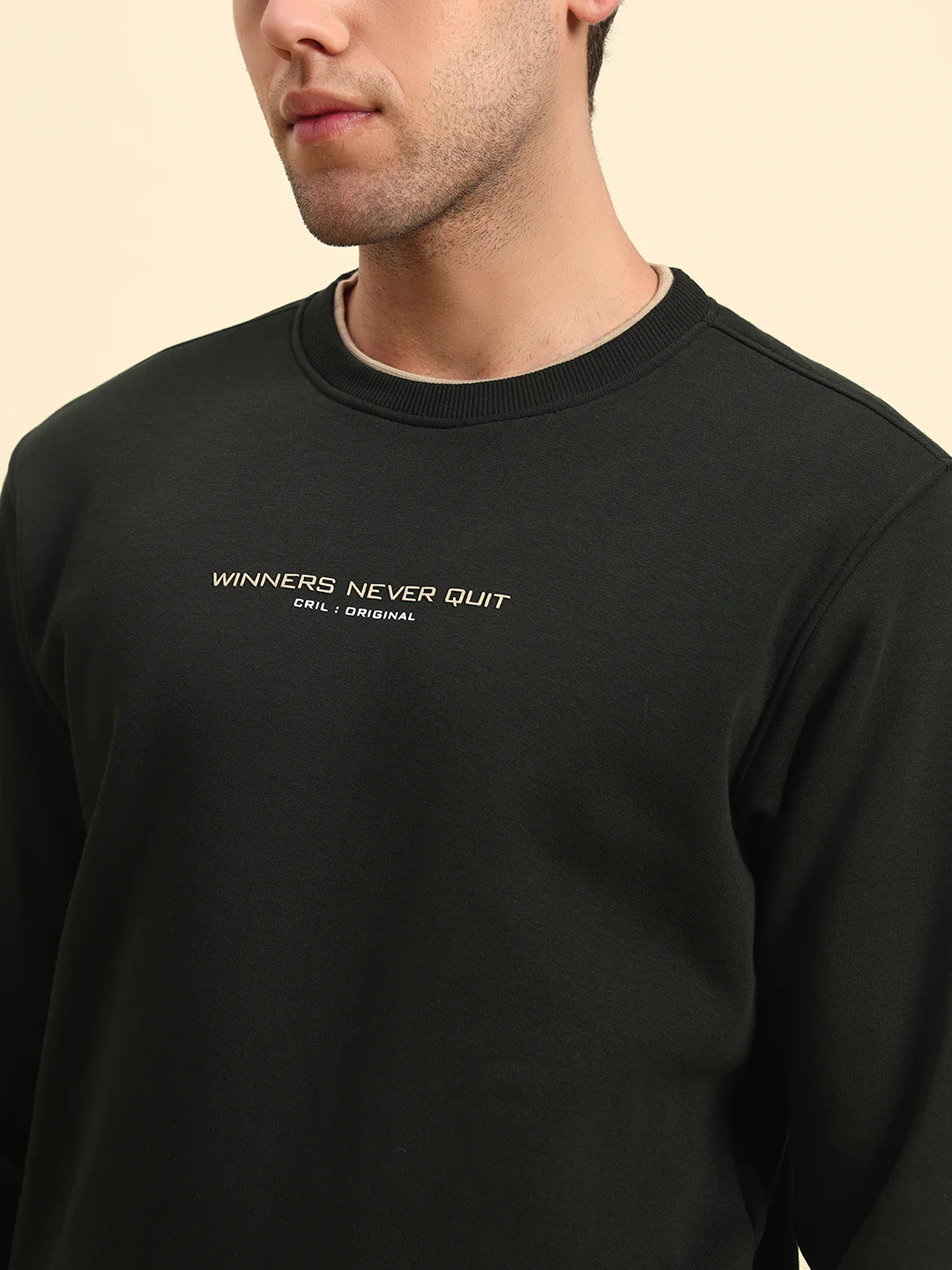 Sweatshirt for Men | Winter Wear Poly Cotton Fabric Pull-On Closure Round Neck Regular Fit Printed Pattern - Image 7