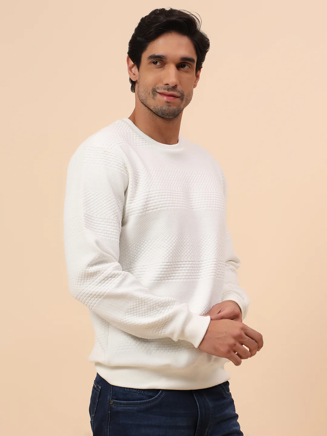 Sweatshirt for Men | Winter Wear Poly Cotton Fabric Pull-On Closure Round Neck Regular Fit Solid Pattern - Image 5