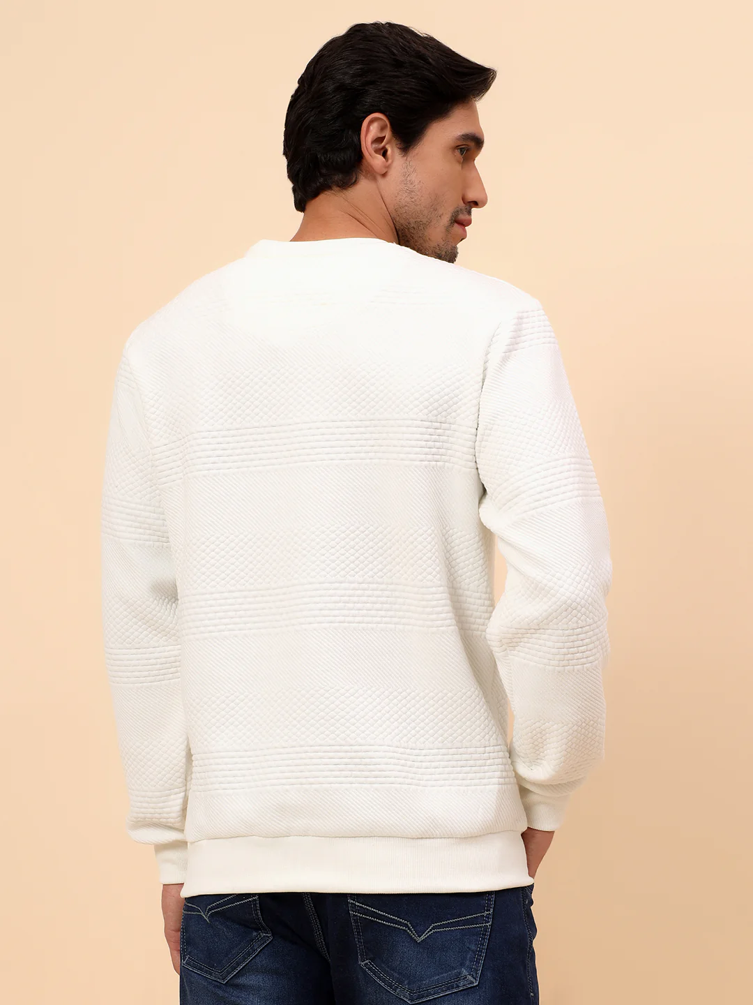 Sweatshirt for Men | Winter Wear Poly Cotton Fabric Pull-On Closure Round Neck Regular Fit Solid Pattern - Image 6