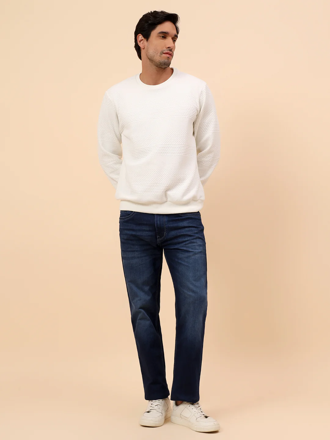 Sweatshirt for Men | Winter Wear Poly Cotton Fabric Pull-On Closure Round Neck Regular Fit Solid Pattern - Image 8