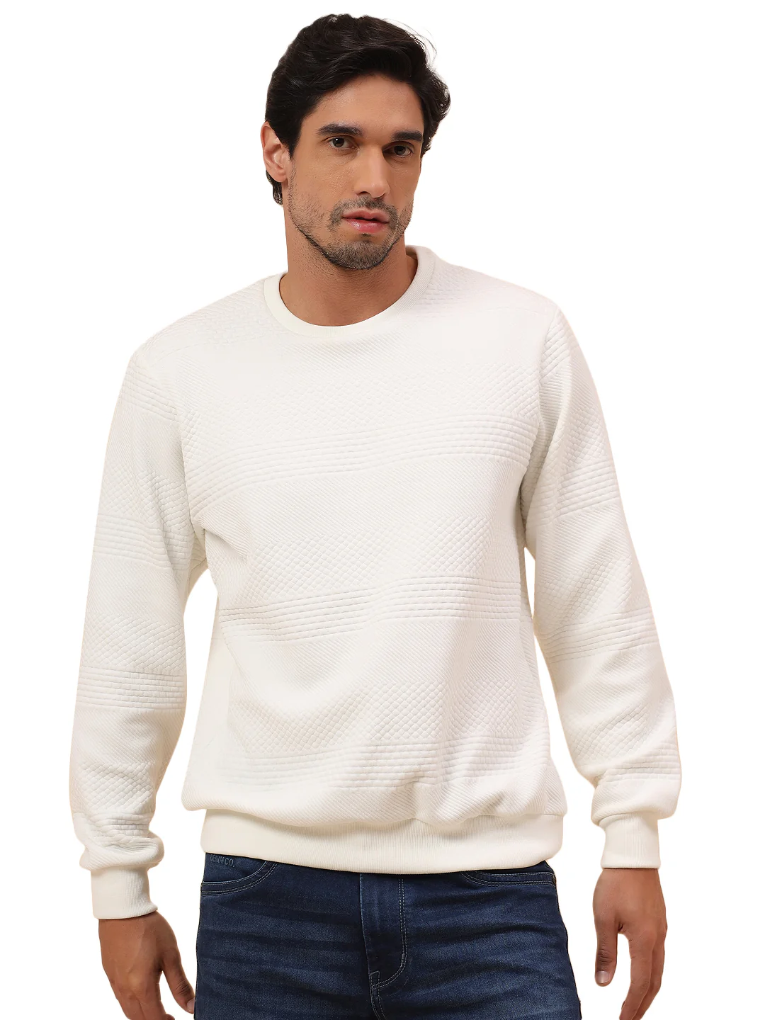Sweatshirt for Men | Winter Wear Poly Cotton Fabric Pull-On Closure Round Neck Regular Fit Solid Pattern - Image 9