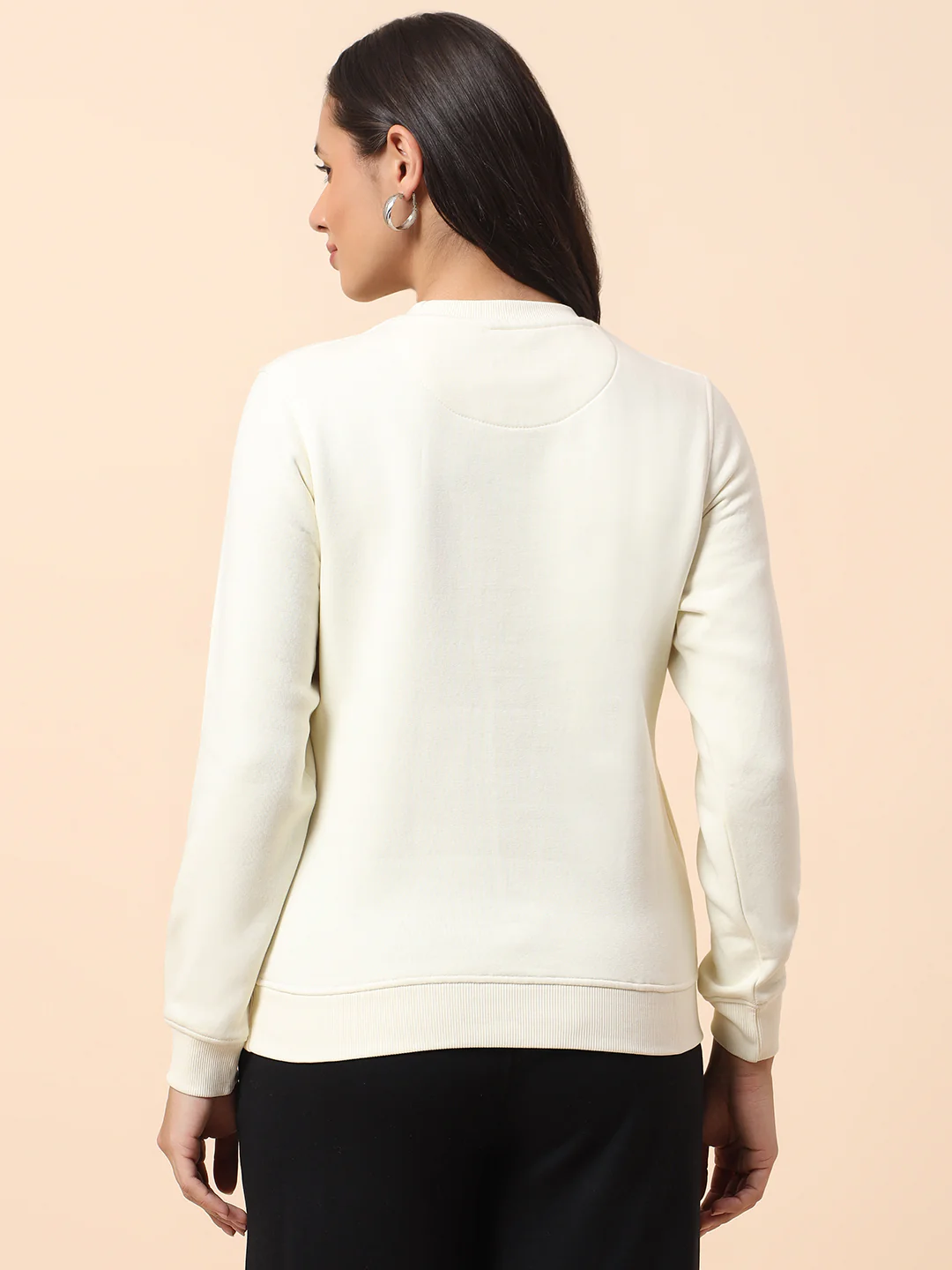 Sweatshirt for Women l Winter Wear Poly Cotton Fabric Closure Pull-On Regular Fit Printed Pattern - Image 6