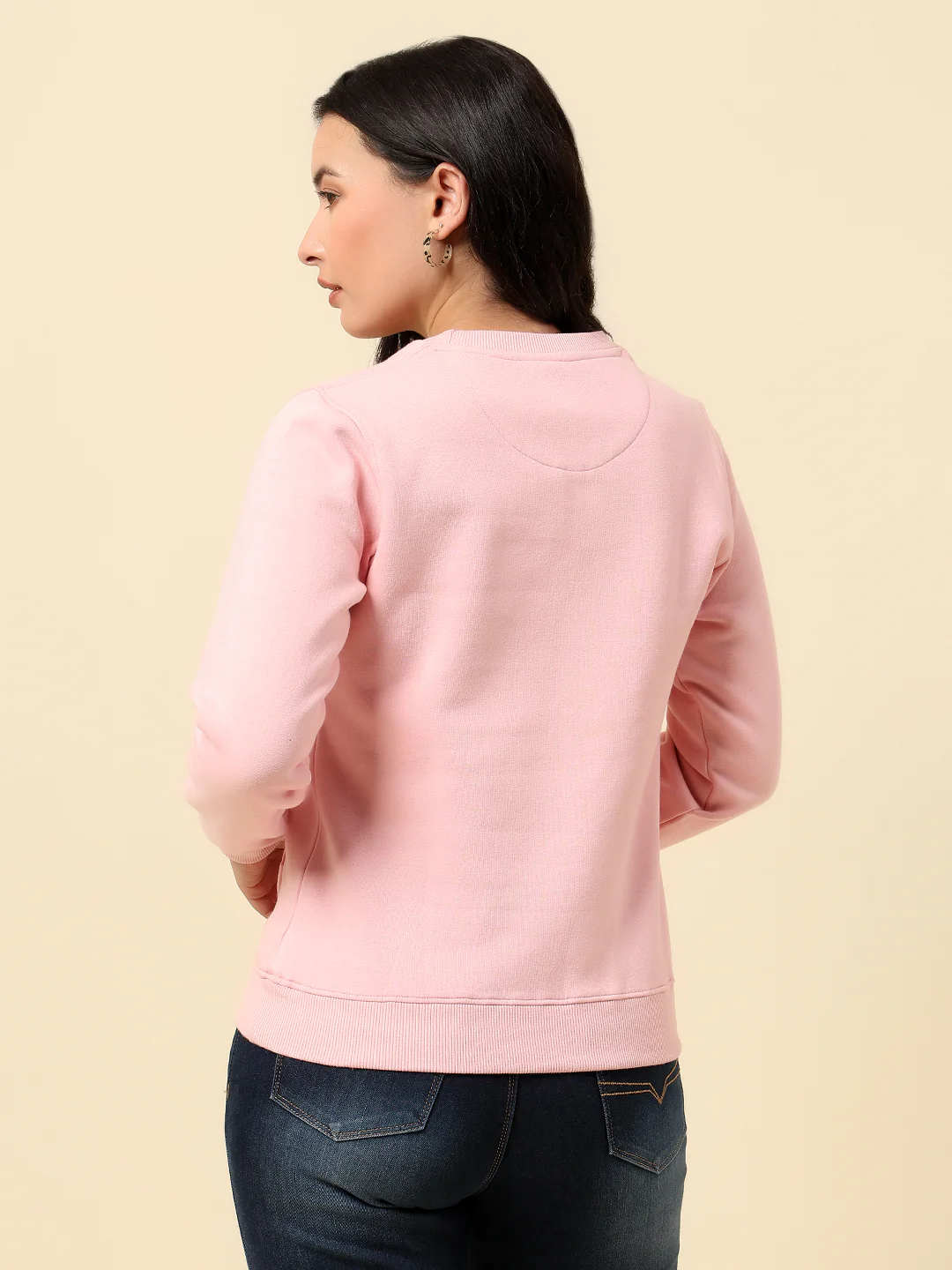 Sweatshirt for Women |Winter Wear Fleece Fabric Pull-On Closure Regular Fit Printed Pattern - Image 5